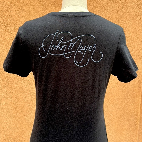 Official JOHN MAYER Western JM Logo T-Shirt Name Signature Graphic Tee Black NEW - Picture 6 of 8